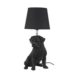 Tierbeleuchtung Hundeskulptur Pug Tischlampe