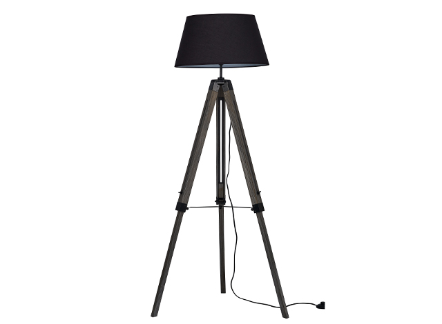 ES488 Industrial Fabric Shade Tripod Floor Lamp